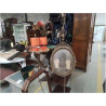 LUSTRE OVALE 2 LAMPES VERRE DECORE