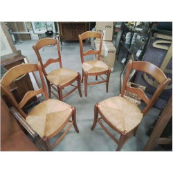 LOT 4 CHAISES PAILLEES