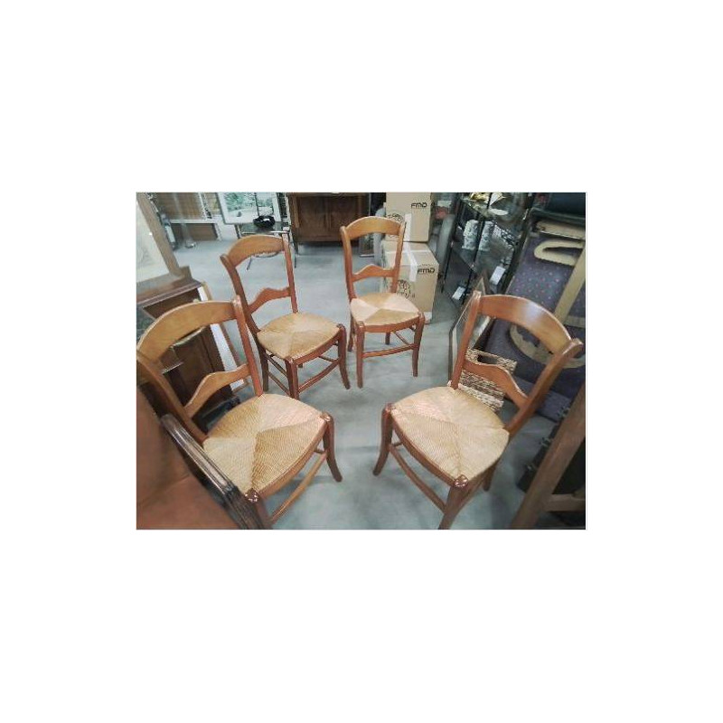 LOT 4 CHAISES PAILLEES
