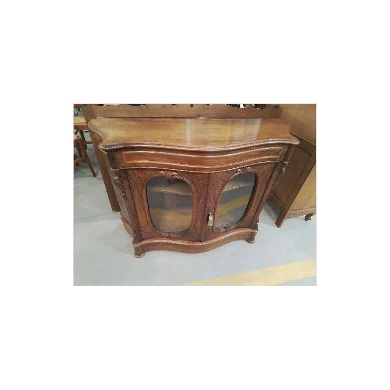 VITRINE BASSE ANGLAISE 2 PORTES CLE C6 120×40×86 CM