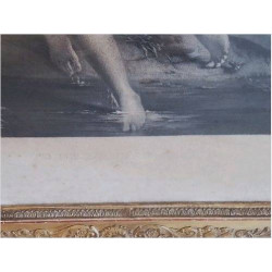 CADRE DORE GRAVURE FEMMES NUES TU NE L’AURAS PAS 