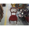 CHAISE ANC VELOURS VIEUX ROSE