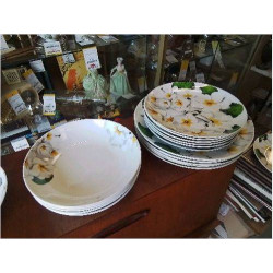 LOT ASSIETTES FLEURIES...