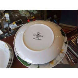 LOT ASSIETTES FLEURIES SCHERZER 5+5+6