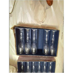 LOT 5 VERRES CRISTAL GRAVÉ