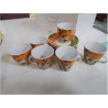 ENSEMBLE DE 6 TASSES ET SOUS TASSES DÉCO OLIVES 