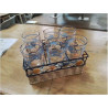 LOT 6 VERRES COQUILLAGES PANIER