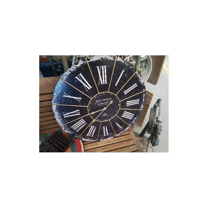 HORLOGE DECO KENSINGTON NOIR BLANC DORÉ 