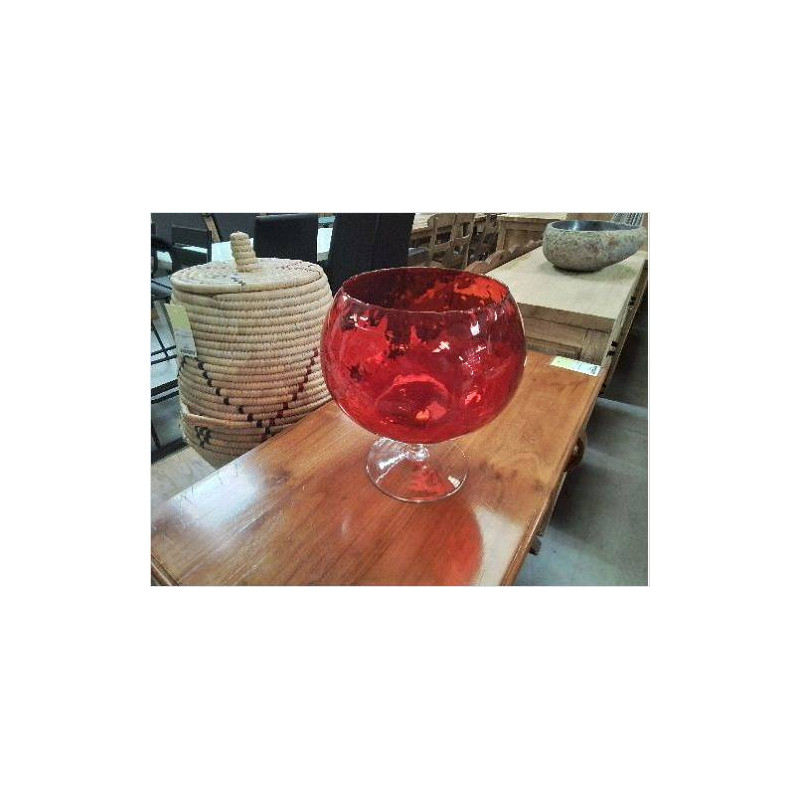 VASE FORME VERRE ROUGE TGM