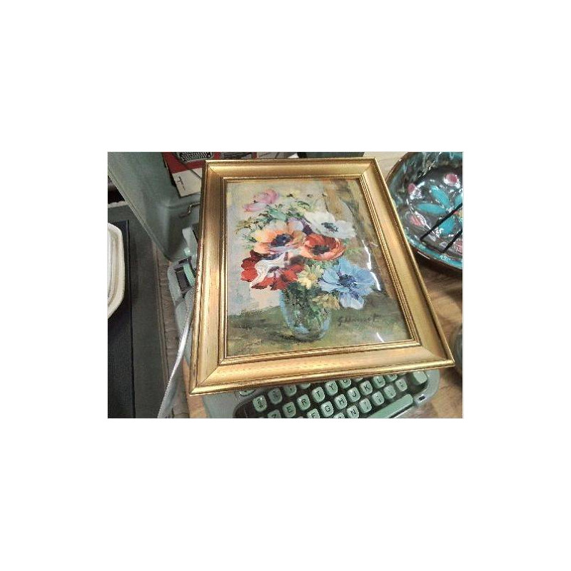 CADRE FLEURS SUR CUIVRE G DASSET 
