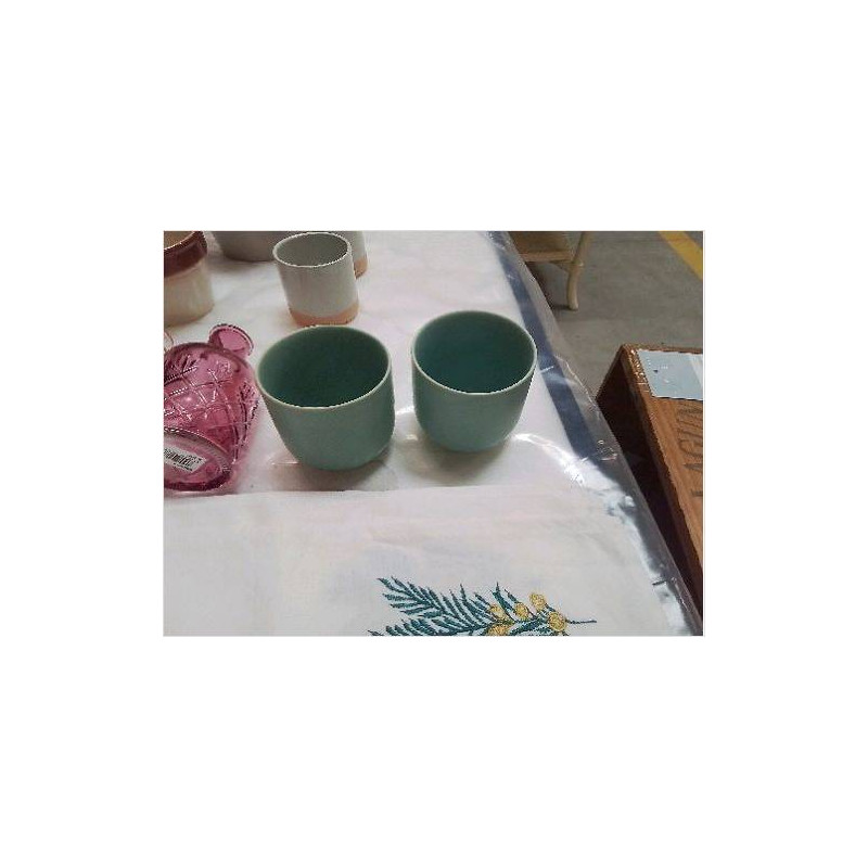 PAIRE TASSES VERTES
