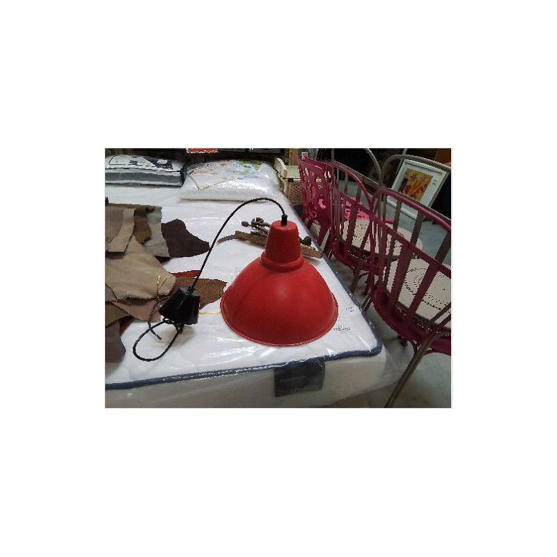 SUSPENSION IKEA ROUGE STYLE INDUSTRIEL 