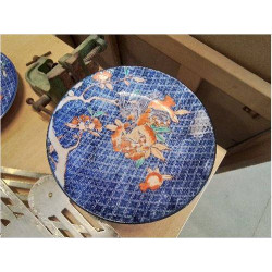 PAIRE ASSIETTES ANC IMARI 19E
