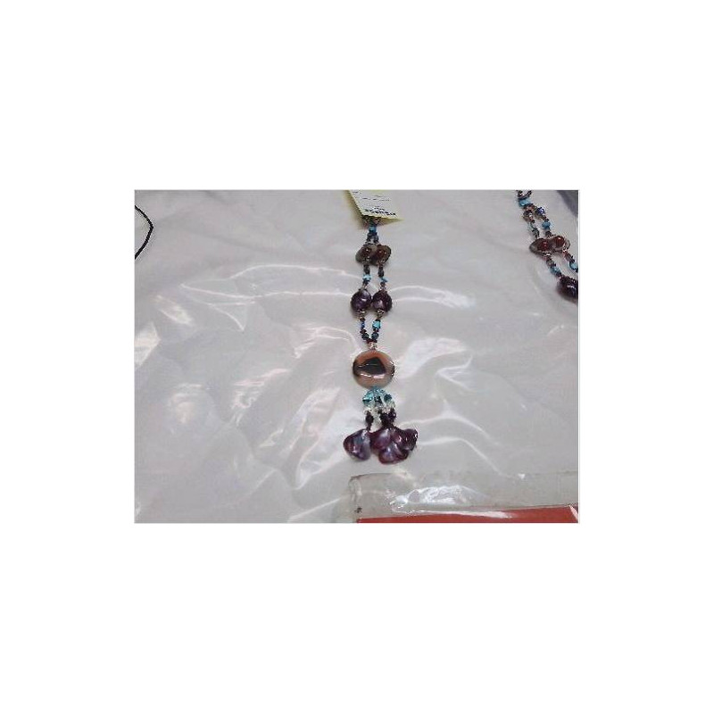 COLLIER EN CHUTE PIERRE COULEUR 