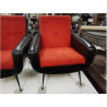 FAUTEUIL SKAI NOIR ROUGE AN 60