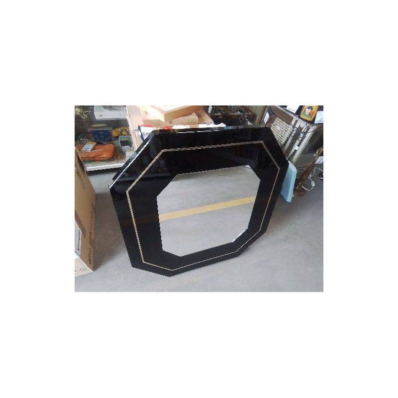 MIROIR LAQUÉ DESIGN 70 NOIR LAITON