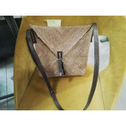 SAC POCHETTTE CARRE RAPHIA