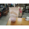LAMPE BOULE ROSE ABAT JOUR ROSE BRODÉ