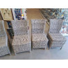 CHAISE TRESSÉE GRISE PVC