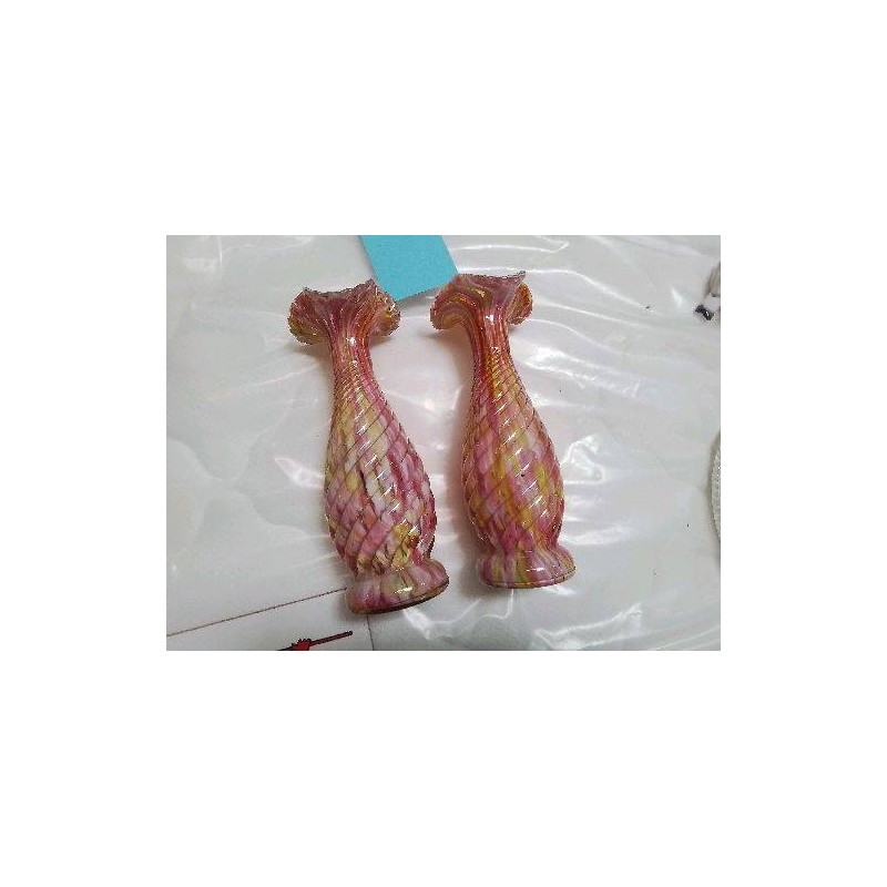 PAIRE VASES TORSADÉS