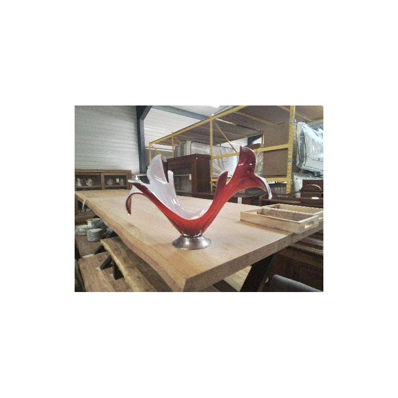 COUPE MURANO FORME ROUGE BLANC