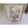 CADRE TAPISSERIE ANC FLEURIE