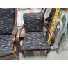 FAUTEUIL ANNEE 50 NOIR MAUVE