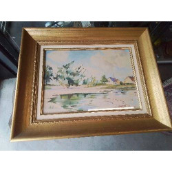 TABLEAU DORÉ AQUARELLE