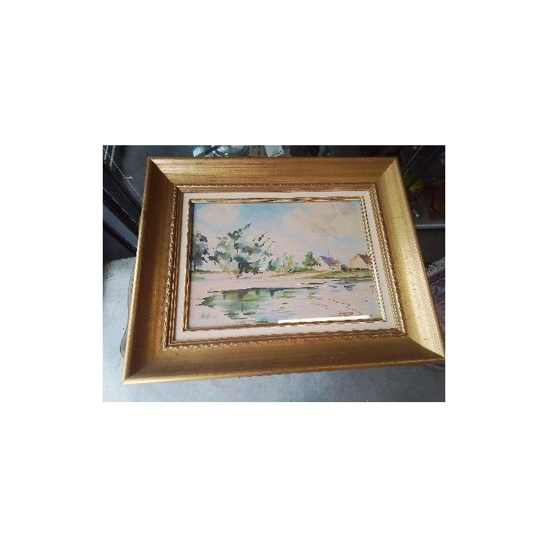 TABLEAU DORÉ AQUARELLE