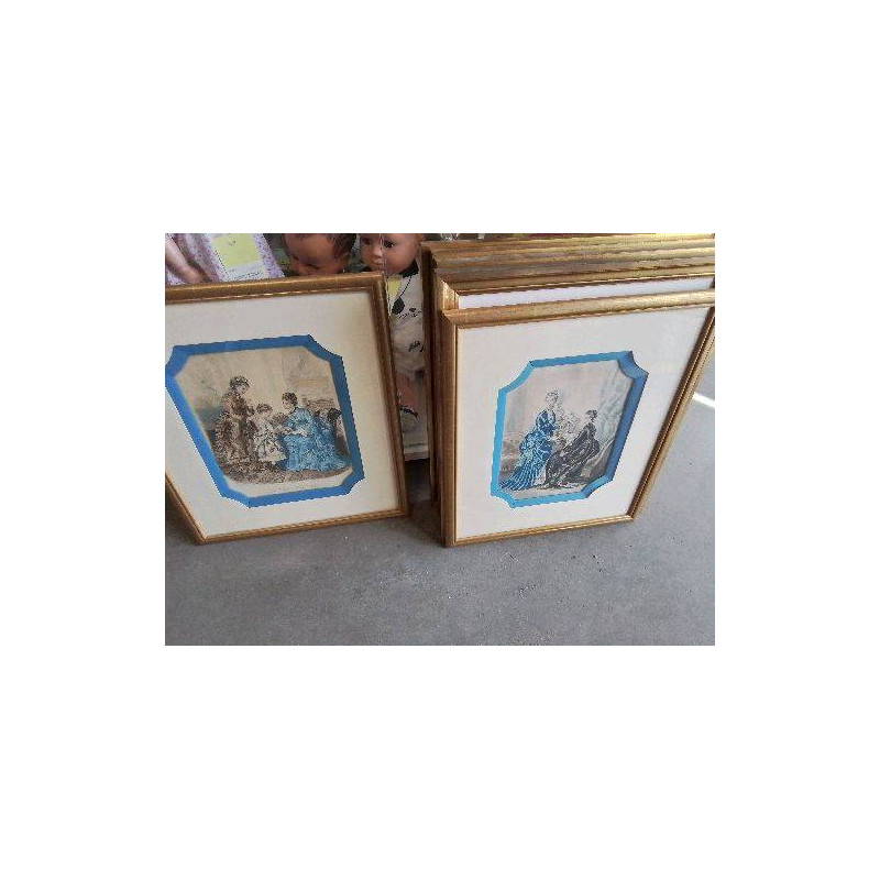 CADRE DORE LA MODE MARIE LOUISE BLEUE