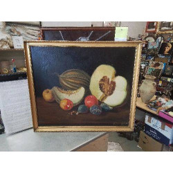 TABLEAU NATURE MORTE POMMES...