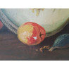 TABLEAU NATURE MORTE POMMES FIGUES EN L’ETAT