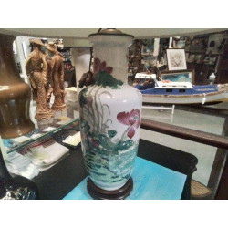 VASE MONTÉ LAMPE JAPONISANTE 