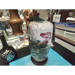 VASE MONTÉ LAMPE JAPONISANTE 