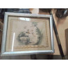 GRAVURE SCENE DE VIE ENFANTS MERE EN L ETAT