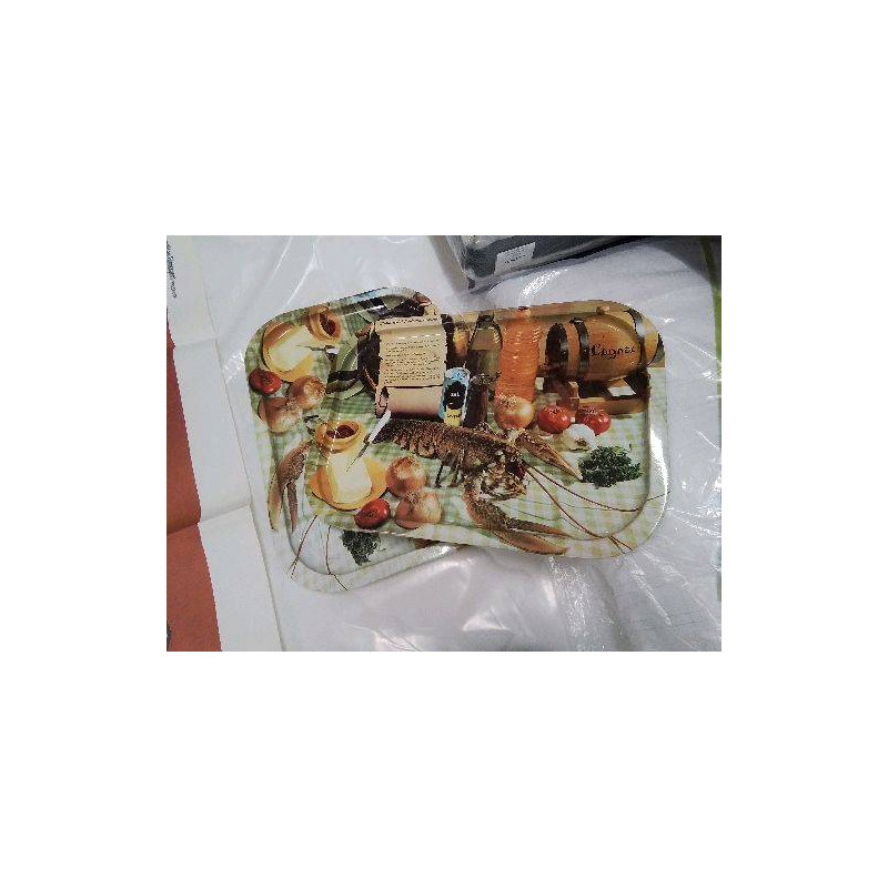 PLATEAU METAL VINTAGE HOMARD