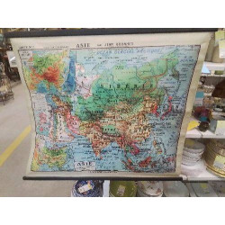 CARTE SUR TISSU ASIE PAR...
