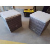 POUF CARRÉ RHODES HESPERIDE AVEC COUSSIN 