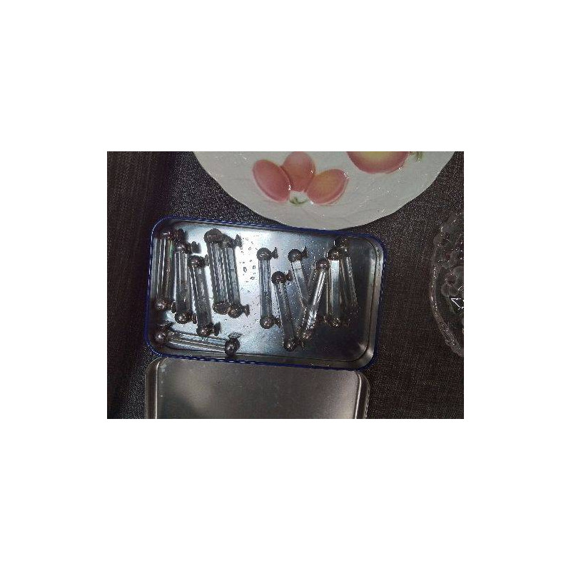 LOT PORTE COUTEAUX VERRE METAL X 12