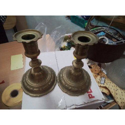 PAIRE BOUGEOIRS BRONZE PM