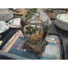 PIED DE LAMPE A PETROLE ANCIEN EMAILLE