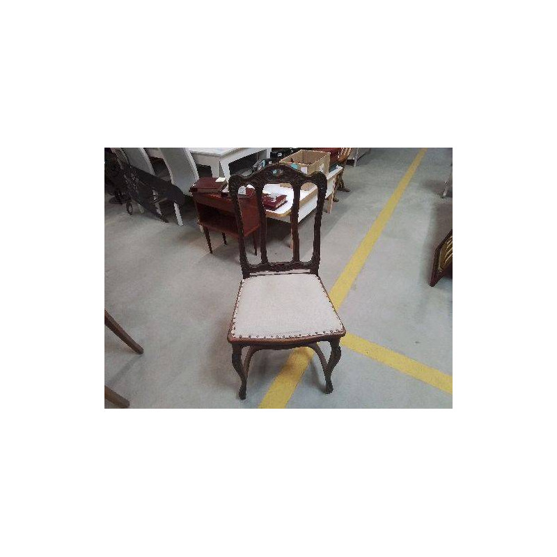 CHAISE ANC ST LXV TISSU LIN ÉCRU 