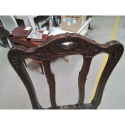 CHAISE ANC ST LXV TISSU LIN ÉCRU 