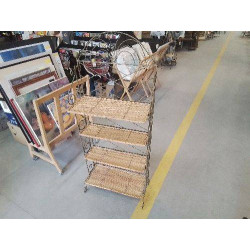 ETAGERE METAL DORÉ BAMBOU...