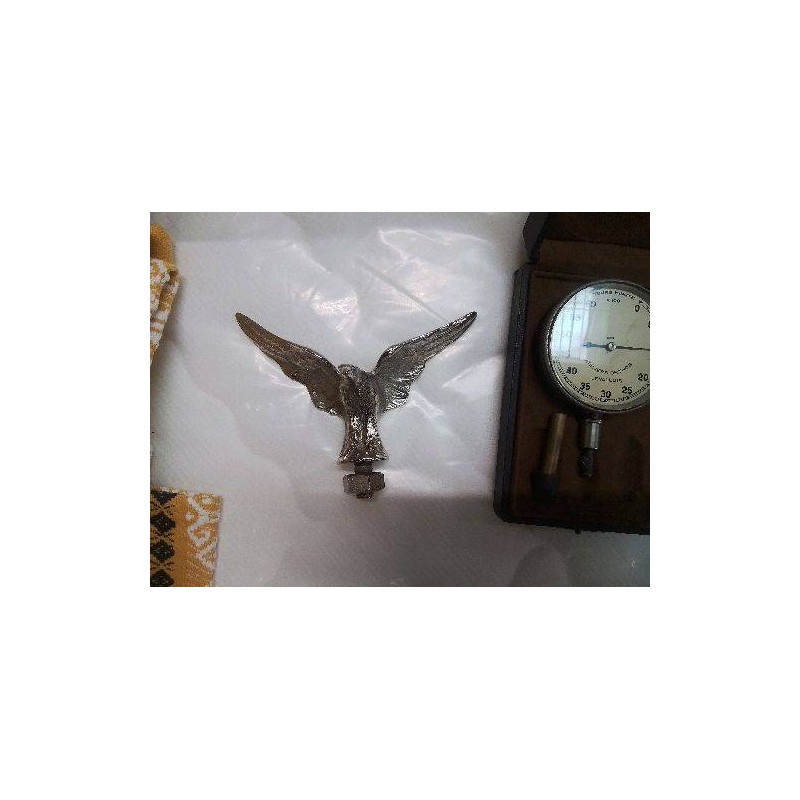 ORNEMENT VOITURE AIGLE BRONZE ARGENTÉ 