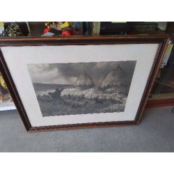 GRAVURE TROUPEAU MOUTONS