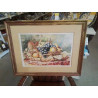 TABLEAU AQUARELLE NATURE MORTE C.GRANIOU