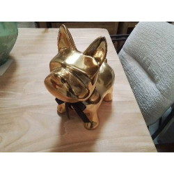 TIRELIRE BOULEDOGUE DORE