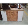 COMMODE WOOD 4 TIROIRS 2 PORTES