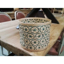 PANIERE RONDE RAPHIA DECOR...